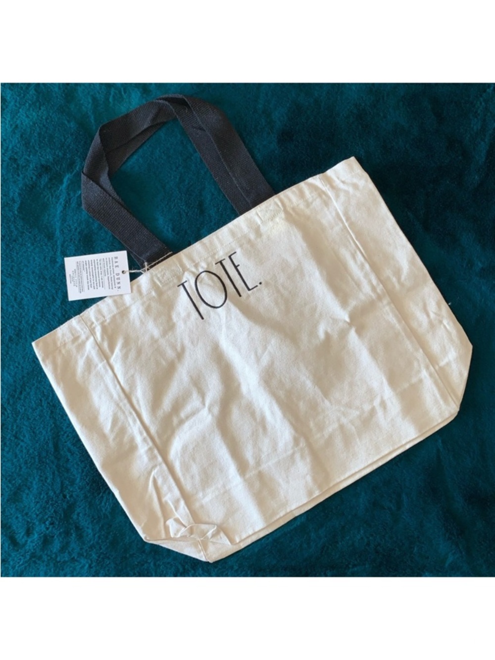 NEW! RAE DUNN Large Canvas Tote, New With Tags On!